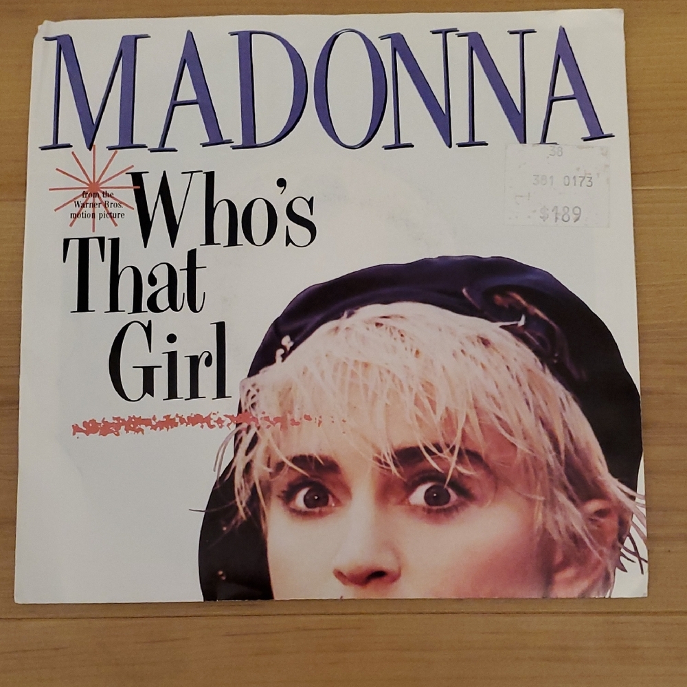 Madonna 'Who's That Girl' Vinyl Record 45 RPM single record